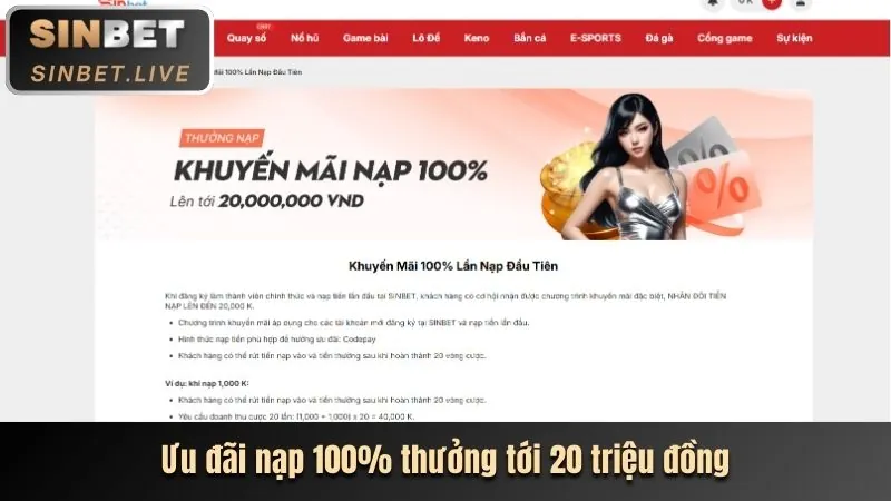 Tiền thưởng chào mừng cho người chơi mới tại hi.88